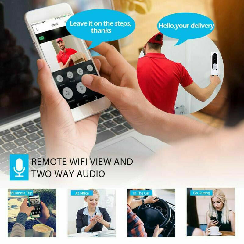 HomeShield Pro™ Smart Video Doorbell Camera (HD WiFi + Motion Detection)